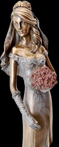 Dekorativ brudefigur på 35 cm – perfekt gave til bryllup eller jubilæum